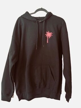 Miami Black Hooded Unisex Uktra Cool and Soft Sweatshirt Size LARGE